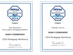 PFM highly commended twice in PPMA Group Awards